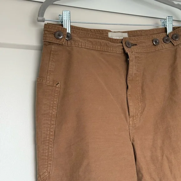 Everlane  Adjustable Waist Brown Barrel Pants - Picture 3 of 6